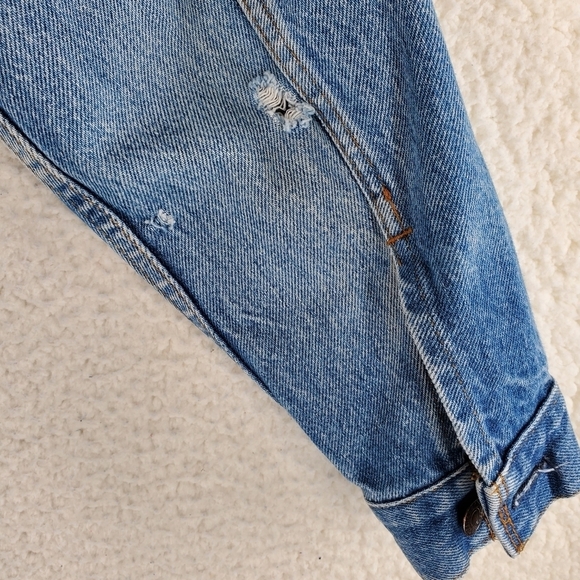 VTG Levis Trucker Denim Jacket Wmn 18 M Blue Jean Bomber USA Made 70506 0217 - Picture 12 of 16